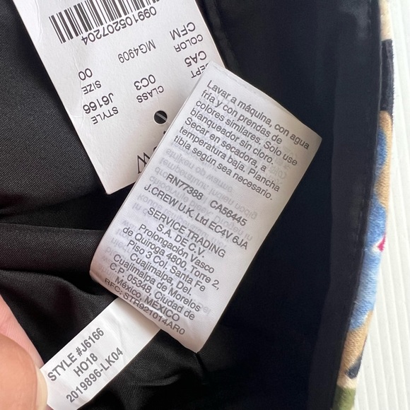 J Crew Women’s Floral Watercolor Pencil Skirt Lined Slit Size 00 (AU 8) NWT - Picture 8 of 12